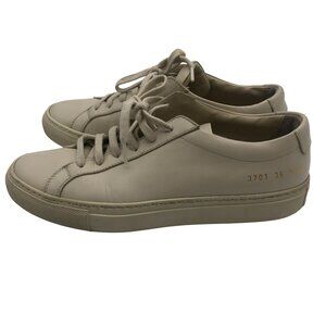 Woman By Common Projects Achilles Leather Sneakers EU 36 US 6 Beige Cream Low‎